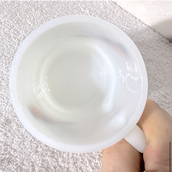 Vintage Anchor Hocking Fire King Milk Glass Baltimore Oriole Stacking Mug - Picture 10 of 14